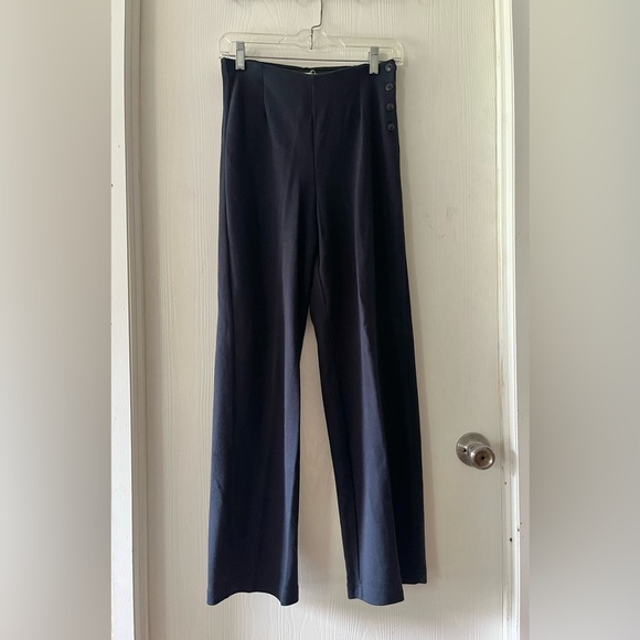 Jones New York Pants - Jones New York Vintage Dark Navy Wide Leg Soft Cotton Pants